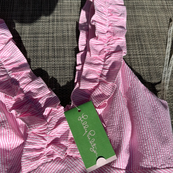 🔥🔥🔥NWT Lilly Pulitzer Phoebe Dress-Pink Lucky Seersucker-NEW WIth TAGS!!🔥 - Picture 3 of 8